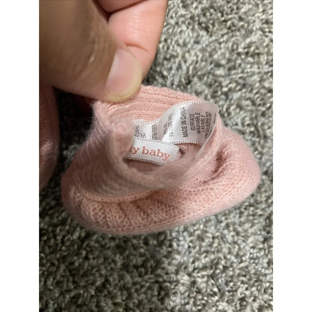 American Girl Bitty Baby Snowy Dreams Pink Slipper Shoes Only